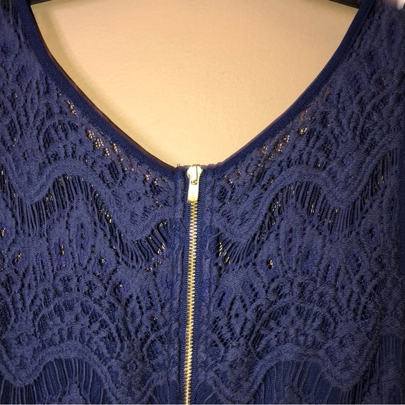 Lilly Pulitzer Rhea Crochet Lace‎ Sleeveless Dress navy Blue XS - Picture 4 of 7